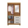 Guarda-roupa Nt 5170 Capelinha Solteiro com Espelho e 3 Gavetas - 2