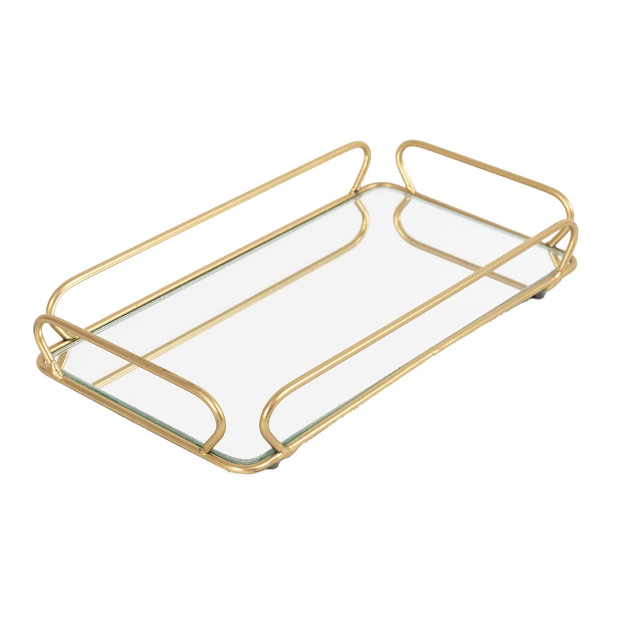 Bandeja Decorativa Ana 15x25cm Dourado