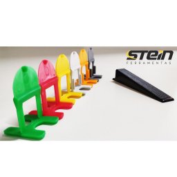 Kit Nivelador de Pisos Stein 800 Pçs Nivelador 1,5mm + 200 Pçs Cunha + Alicate - 6