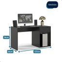 Ver imagem 7 de Escrivaninha Mesa Computador com Gaveta - Mod.3043 Cor:preto