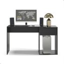 Ver imagem 1 de Escrivaninha Mesa Computador com Gaveta - Mod.3043 Cor:preto