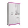 Guarda-roupa Nt 5170 Capelinha Solteiro com Espelho e 3 Gavetas - 8