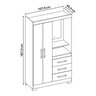 Guarda-roupa Nt 5170 Capelinha Solteiro com Espelho e 3 Gavetas - 4