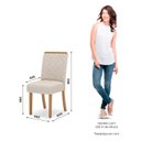 Ver imagem 4 de Conjunto Érika Mesa 120 cm Canto Arredondado com Vidro 4 Cadeiras Espresso Móveis Off White/Nature