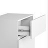 Aparador Buffet para Hall de Entrada Pequeno Eros 90cm Moderno 2 Gavetas Espaçosas Cinza Fosco - 6