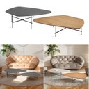 Ver imagem 6 de Kit 2 Mesas de Centro Capri Formato Orgânico