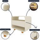 Ver imagem 6 de Mesa de Cabeceira 1 Gaveta Innova Moderno 100% MDF Branco