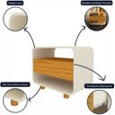 Ver imagem 6 de Mesa de Cabeceira 1 Gaveta Innova Moderno 100% MDF
