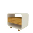 Ver imagem 3 de Mesa de Cabeceira 1 Gaveta Innova Moderno 100% MDF Branco