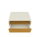 Ver mais imagens de Mesa de Cabeceira 1 Gaveta Innova Moderno 100% MDF Branco Off White/Naturale