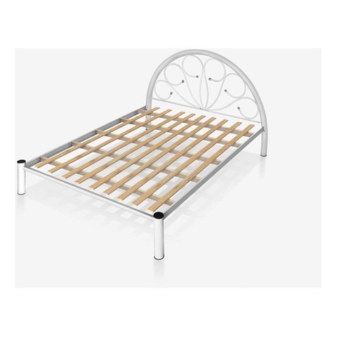 Cama Casal 1,40 Tubular Ferro e Aço, para 1 ou 2 Pessoas.:madona/branco