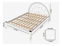 Ver imagem 2 de Cama Casal 1,40 Tubular Ferro e Aço Sheila/branco