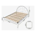 Ver imagem 2 de Cama Casal 1,40 Tubular Ferro e Aço Sheila/branco