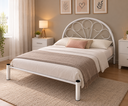 Ver imagem 1 de Cama Casal 1,40 Tubular Ferro e Aço Sheila/Branco