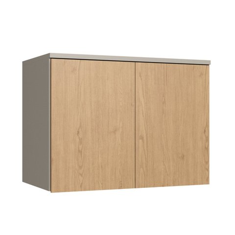 Modulo Aéreo 2 Portas 100cm x 73cm 54cm Marrom/Niquel|Angelin