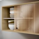 Ver imagem 5 de Cozinha Modulada Glória 4 Peças com Aéreo 1200 Portas Deslizantes e Torre 2 Fornos Bege/Castanho/Off White