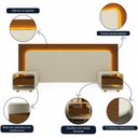 Ver imagem 6 de Cabeceira Box Casal com 2 Mesas de Cabeceira com Led Innova 100% MDF