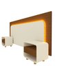 Cabeceira Box Casal com 2 Mesas de Cabeceira com Led Innova 100% MDF - 13