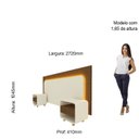 Ver imagem 5 de Cabeceira Box Casal com 2 Mesas de Cabeceira com Led Innova 100% MDF