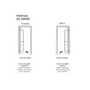 Ver imagem 2 de Porta Lambril Alumínio Branco Lisa 2,10x0,80 Esquerda