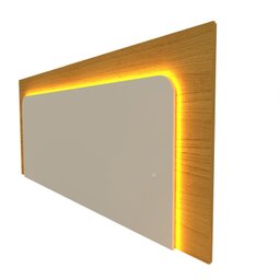 Cabeceira Box Casal com 2 Mesas de Cabeceira com Led Innova 100% MDF - 13