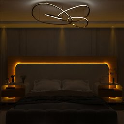 Cabeceira Box Casal com 2 Mesas de Cabeceira com Led Innova 100% MDF - 8