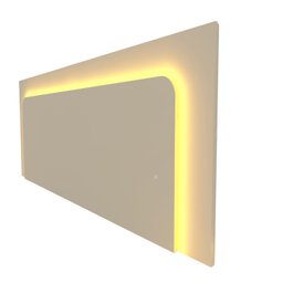 Cabeceira Box Casal com 2 Mesas de Cabeceira com Led Innova 100% MDF - 12