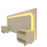 Cabeceira Box Casal com 2 Mesas de Cabeceira com Led Innova 100% MDF - 10