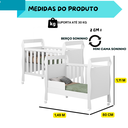 Ver imagem 5 de Berço 2 em 1 Vira Mini Cama 100% Mdf Moderno Estiloso Bebê