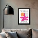 Ver imagem 1 de Quadro Decorativo Matisse - Flor Rosa 24x18cm:moldura Preta