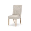 Ver imagem 6 de Conjunto Sala Jantar Letícia Mesa 160 cm Canto Reto com Vidro 6 Cadeiras Espresso Móveis Off White/Nature