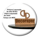 Ver imagem 3 de Mesa Lateral Bela Alice Redonda MDF Vidro Base Madeira 60cm Preto Decoraper