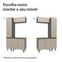 Ver imagem 6 de Conjunto Gabinete para Banheiro 120cm 5 Portas Crema Nice Madesa 03
