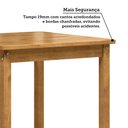 Ver imagem 6 de Conjunto Mesa Bistrô 70cm Quadrada e 2 Banquetas Altas 100% Madeira Maciça Martin Espresso Móveis