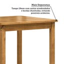 Ver imagem 6 de Conjunto Mesa Bistrô 70cm Quadrada e 2 Banquetas Altas 100% Madeira Maciça Martin Espresso Móveis Marrom/Nogueira