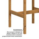 Ver mais imagens de Conjunto Mesa Bistrô 70cm Quadrada e 2 Banquetas Altas 100% Madeira Maciça Martin Espresso Móveis Marrom/Nogueira