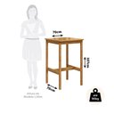 Ver imagem 3 de Conjunto Mesa Bistrô 70cm Quadrada e 2 Banquetas Altas 100% Madeira Maciça Martin Espresso Móveis