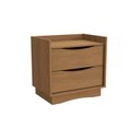 Ver imagem 2 de Mesa de Cabeceira com 2 Gavetas Marrom