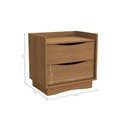 Ver imagem 4 de Mesa de Cabeceira com 2 Gavetas Marrom
