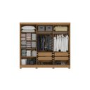 Ver imagem 3 de Guarda-roupa 5 Portas e 4 Gavetas com Pés e Espelho