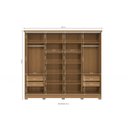 Ver imagem 4 de Guarda Roupa com Espelho e Pés 4 Portas de Correr 4 Gavetas