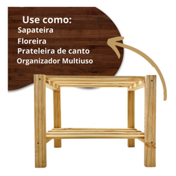 Prateleira de Canto Cozinha Madeira Multiuso Resistente - 7