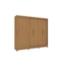 Ver imagem 3 de Guarda-Roupa 5 Portas e 4 Gavetas com Pés Marrom/Canela