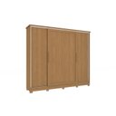 Ver imagem 3 de Guarda-Roupa 4 Portas de Correr e 4 Gavetas com Pés Marrom/Canela/Macadâmia