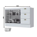 Ver imagem 1 de Balcão 2 Portas Clássico 120 Cm Sem Tampo Henn Branco