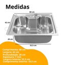 Ver imagem 3 de Pia Cuba de Cozinha 60x42 Aço Inox 304 com Kit Completo Dispenser Válvula e Cesto Aramado
