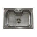 Ver imagem 1 de Pia Cuba de Cozinha 60x42 Aço Inox 304 com Kit Completo Dispenser Válvula e Cesto Aramado