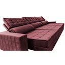Ver imagem 4 de Sofá Retrátil e Reclinável 3,85m Cama inBox Big Star com SoftGel D40 Velupluma Vinho