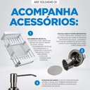 Ver imagem 5 de Kit Cuba 40X40 E Dosador E Válvula/Escorredor/Tampa Arell