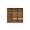 Ver imagem 4 de Guarda-Roupa 5 Portas e 4 Gavetas Marrom/Canela